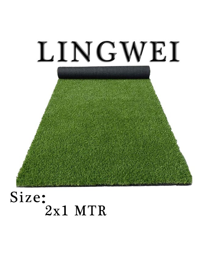 LINGWEI Artificial Grass Carpet 2m x 1m Premium Fake Grass Turf for Balcony, Garden, Patio - Image 2