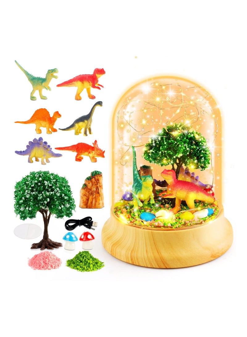 SYOSI DIY Magic Dinosaur Lamp for Kids Age 3-10, Creative Dinosaur Magic Lamp Project DIY Night Light Arts Kit DIY Handmad Dinosaur Toy USB Powered Light Kit Creative DIY Kit for 3-10 Years Old Boys - Image 1
