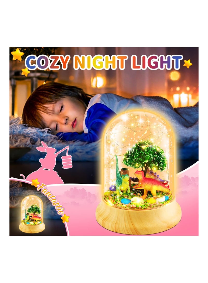 SYOSI DIY Magic Dinosaur Lamp for Kids Age 3-10, Creative Dinosaur Magic Lamp Project DIY Night Light Arts Kit DIY Handmad Dinosaur Toy USB Powered Light Kit Creative DIY Kit for 3-10 Years Old Boys - Image 4