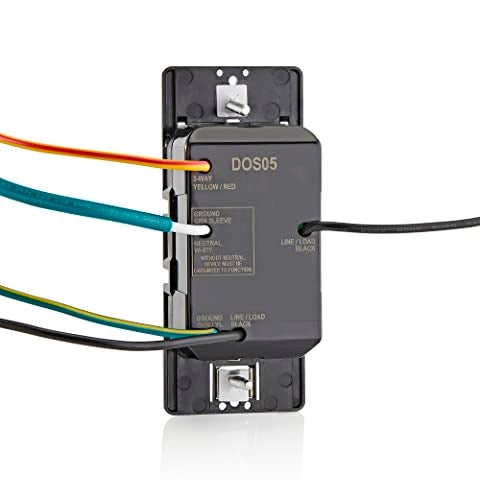 Leviton Motion Sensor Light Switch, Motion Activated, Auto-On/Auto-Off or Manual-On, 5A, No Neutral Wire Required, Single Pole or 3-Way, DOS05-1LZ, White/Ivory/Light Almond - Image 2