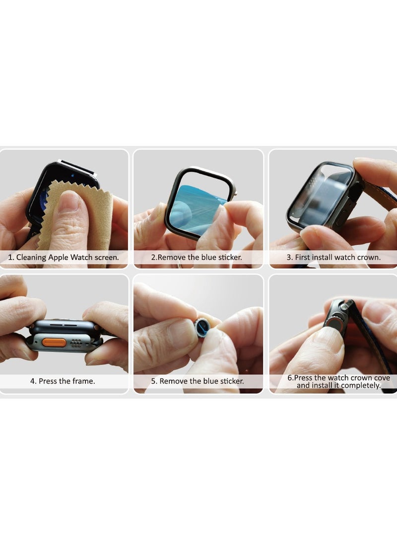 RTYY - Compatible for Apple Watch Series 7/8/9 45mm Hard Case with Tempered Glass Screen Protector, Unique Design Hard PC Waterproof Case Cover,  Looks Like The Apple Watch Ultra Case Bumper Full Coverage Accessories for iWatch 7/8/9 45mm - Image 1
