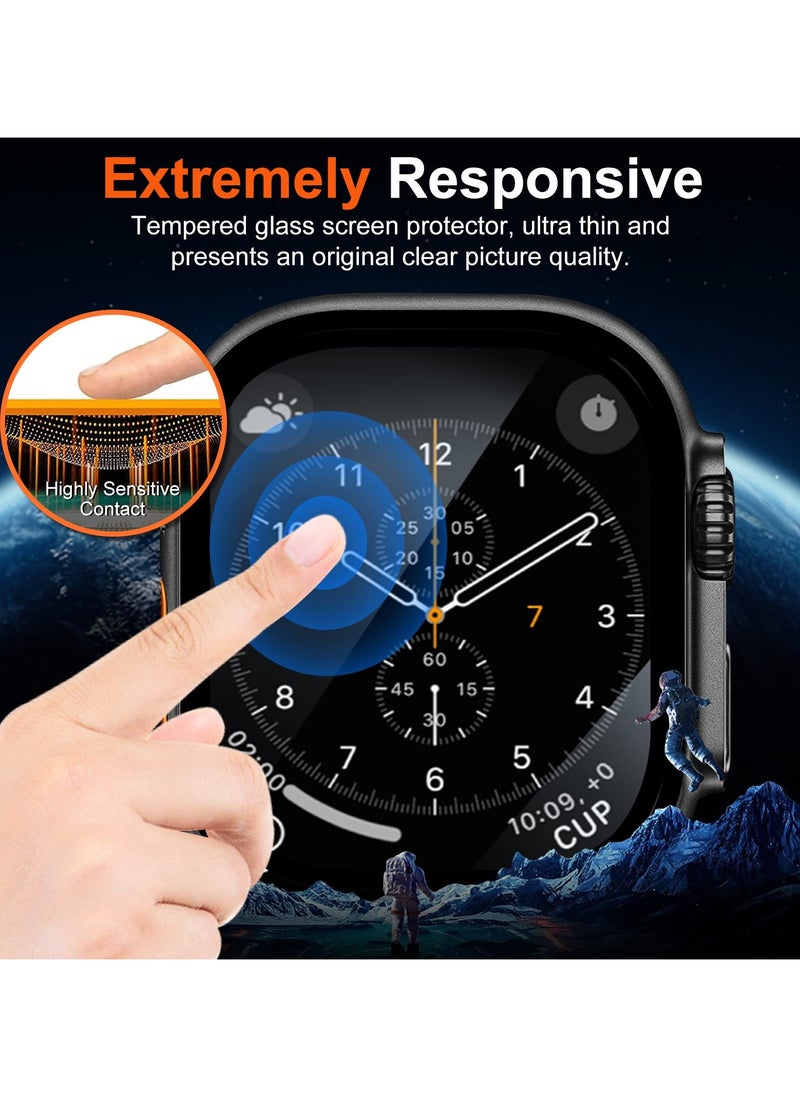 RTYY - Compatible for Apple Watch Series 7/8/9 45mm Hard Case with Tempered Glass Screen Protector, Unique Design Hard PC Waterproof Case Cover,  Looks Like The Apple Watch Ultra Case Bumper Full Coverage Accessories for iWatch 7/8/9 45mm - Image 1