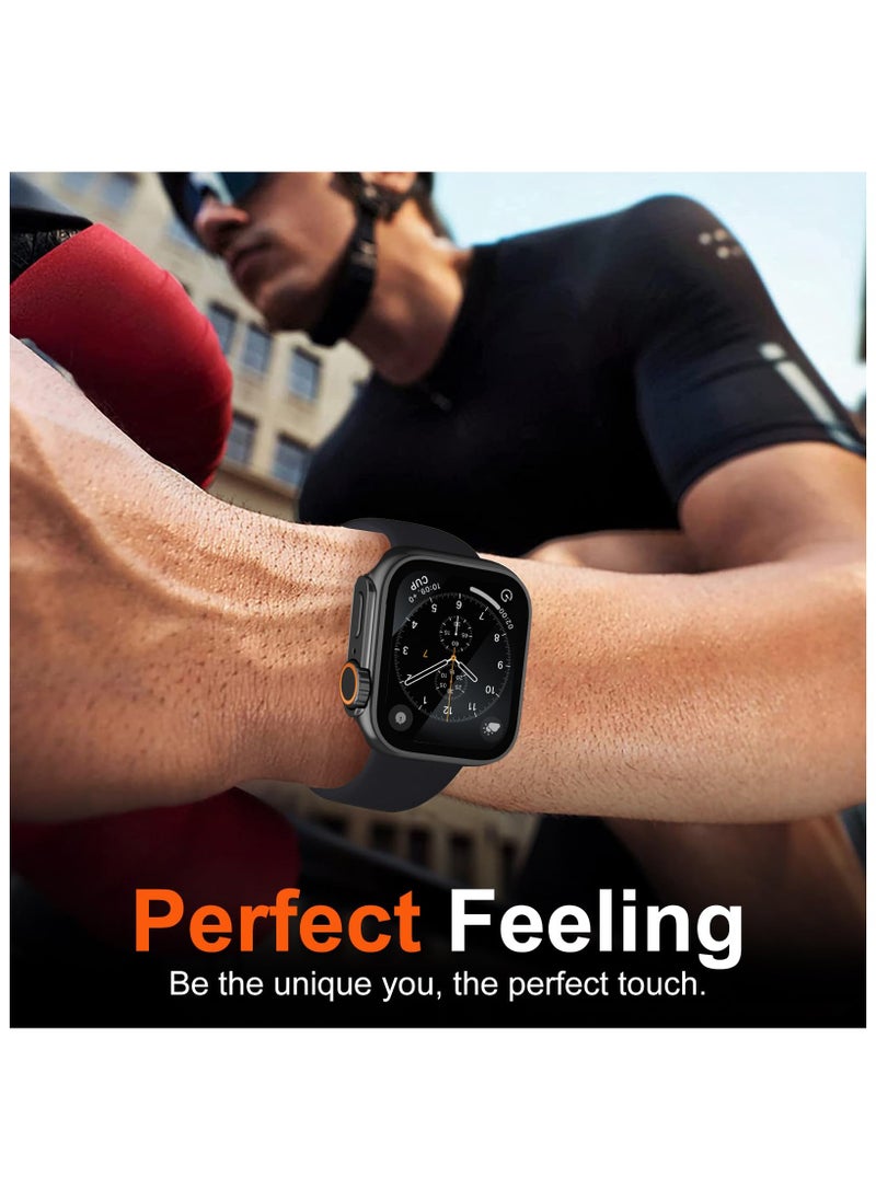 RTYY - Compatible for Apple Watch Series 7/8/9 45mm Hard Case with Tempered Glass Screen Protector, Unique Design Hard PC Waterproof Case Cover,  Looks Like The Apple Watch Ultra Case Bumper Full Coverage Accessories for iWatch 7/8/9 45mm - Image 1
