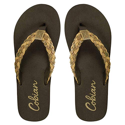 Cobian Women's Braided Bounce Flip Flop Natural, 10 - Image 2
