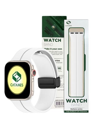 Apple Watch Band 38mm 40mm 41mm Magnetic Band D-buckle Silicone Sport Strap Replacement Wrist Band White - pzsku/Z1CBFB27D743A6A2C8CB9Z/45/_/1680770513/7aa026f7-099c-4977-a2f5-46c32c09dc59