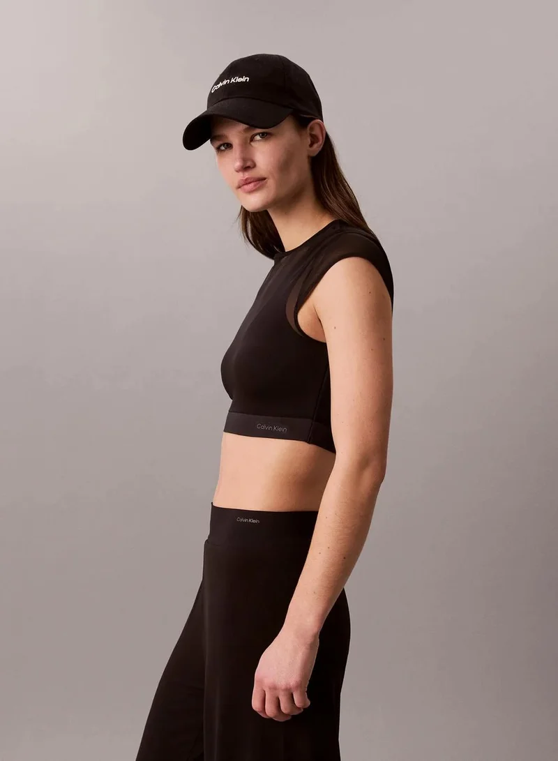 Calvin Klein  Cropped Performance Mesh Sports Bra Top for Women | Best Price UAE