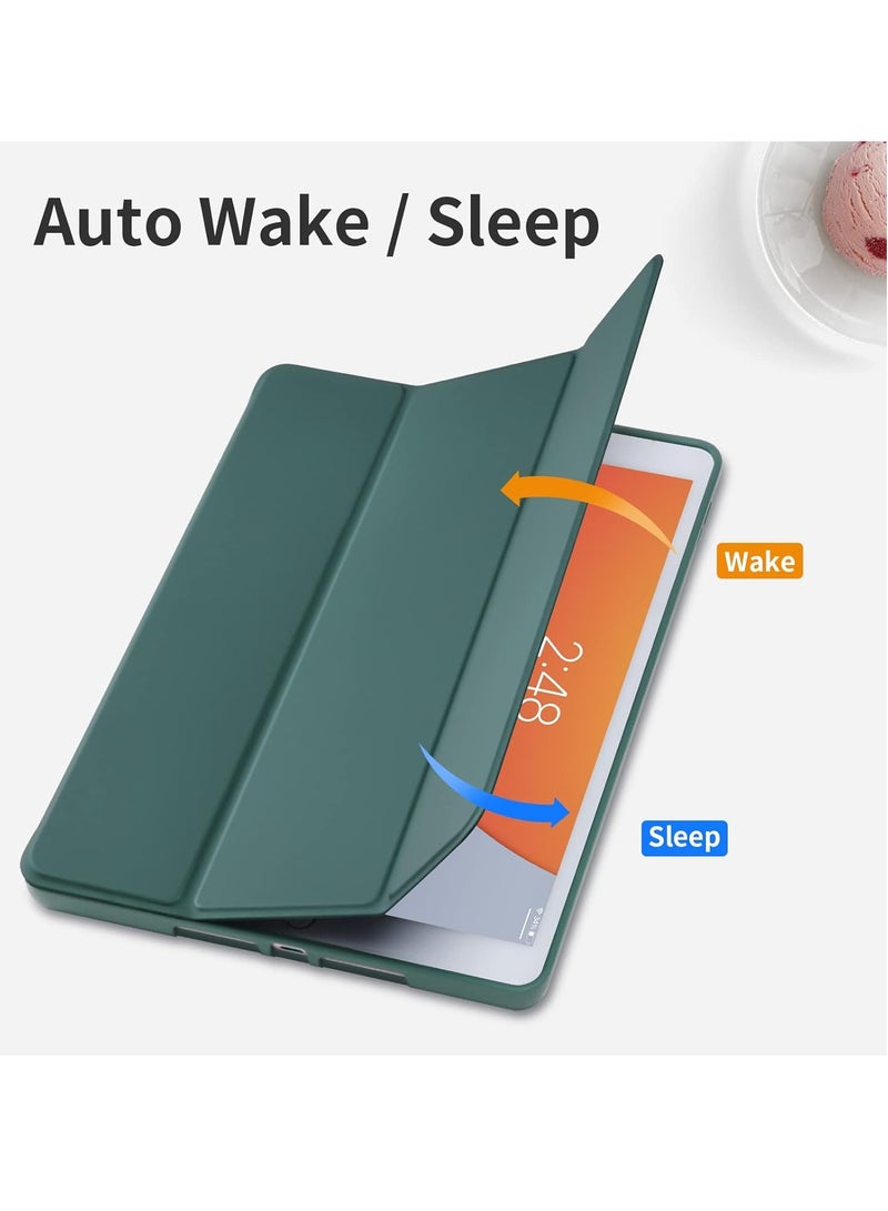 ELTRAZONE iPad 9th/8th/7th Generation Case (2021/2020/2019) - iPad 10.2-Inch Case with Pencil Holder, Slim Soft TPU Back Smart Magnetic Stand (Dark Green) - Image 4