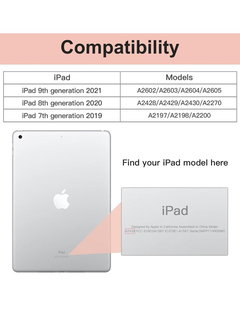 ELTRAZONE iPad 9th/8th/7th Generation Case (2021/2020/2019) - iPad 10.2-Inch Case with Pencil Holder, Slim Soft TPU Back Smart Magnetic Stand (Dark Green) - Image 2