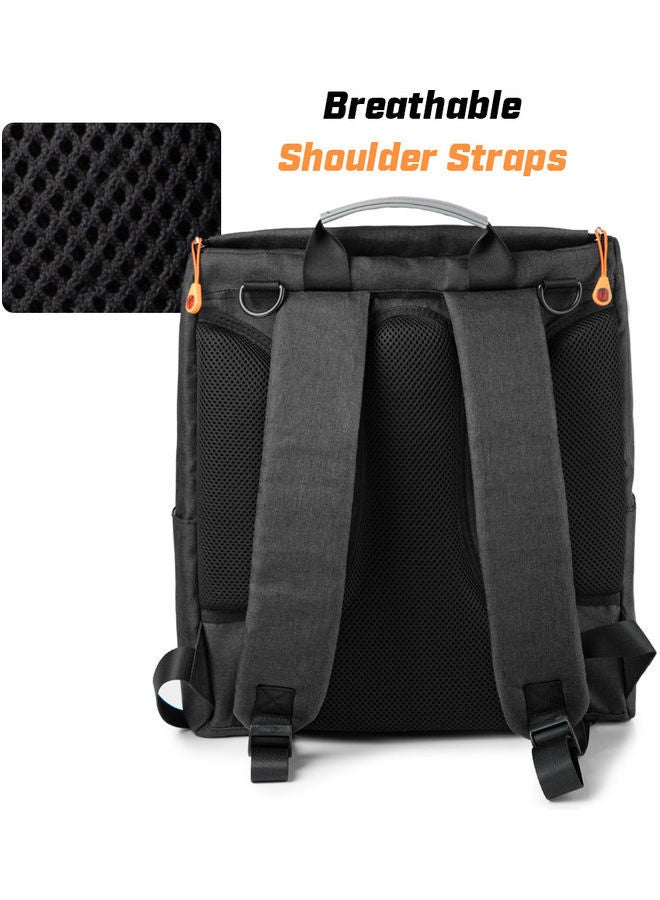 نيبمينينت حقيبة حفاضات كبيرة السعة من البوليستر مع حزام لعربة الأطفال وسجادة تغيير الحفاضات - Image 5