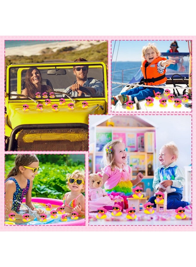 Sosation 24 Set Cowboy Rubber Duck Bulk Mini Yellow Duckies Bath Party Tiny Ducks Bathtub Toy with Cowboy Hat Paisley Bandanas Sunglasses for Summer Baby Shower Birthday Swimming Party Favor - Image 5