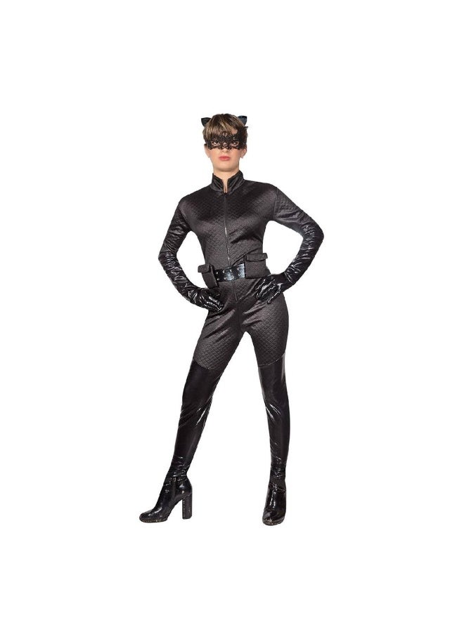 Ciao Catwoman Adult Costume Size M | Official DC Comics Villain Cosplay Outfit with Jumpsuit, Cape & Belt - Image 1