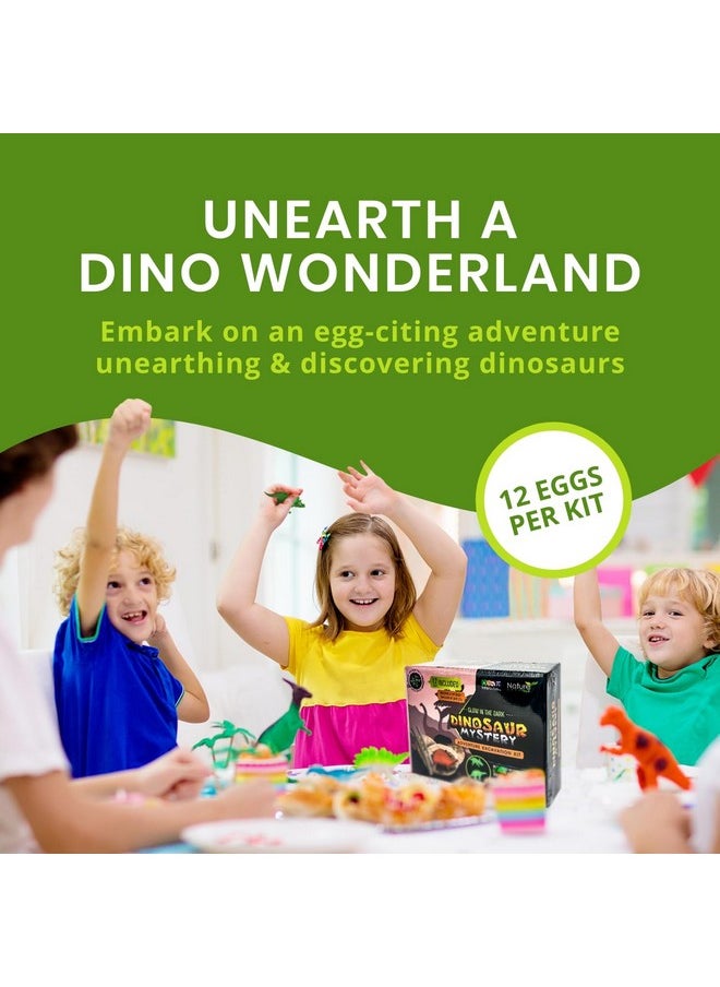 Nature Gear - Dino Dig Kit For Kids Dinosaur Eggs Digging Kit Educational Egg Excavation Kit With 12 Glow In The Dark Mystery Dinosaurs Interactive Archaeology Fossil Toy For Kids Age 3 5 And Up - Image 1