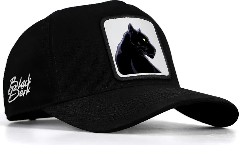 بلاك بورك BlackBörk V1 Baseball Panther - Unisex Black Cap with 1 Code Logo
