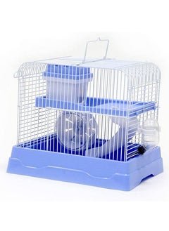 vsell24 Portable Small Animals Hamster Cage with Running Exercise Wheel Water Bottle For Hamster Mouse Hedgehog Mice Gerbil Habitat 30X23X25.5Cm  - Image 1