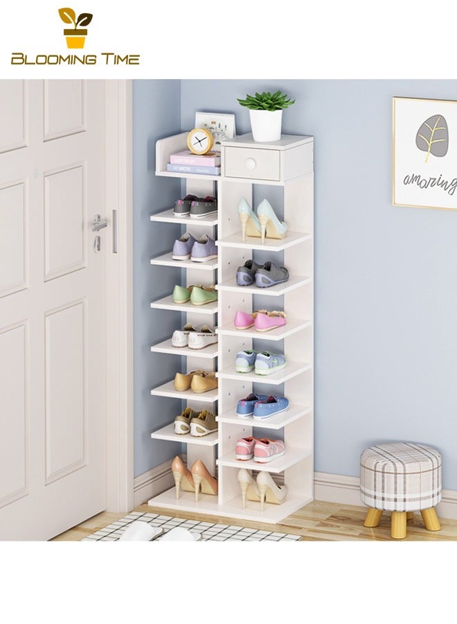 Generic Multi-Layer Shoe Rack, Simple Household Economical Shoe Cabinet, Large-Capacity Rack At The Entrance Of The Dormitory, Household Imitation Solid Wood Color Storage Rack, Shoe Rack At The Door, Space-Saving - Image 1