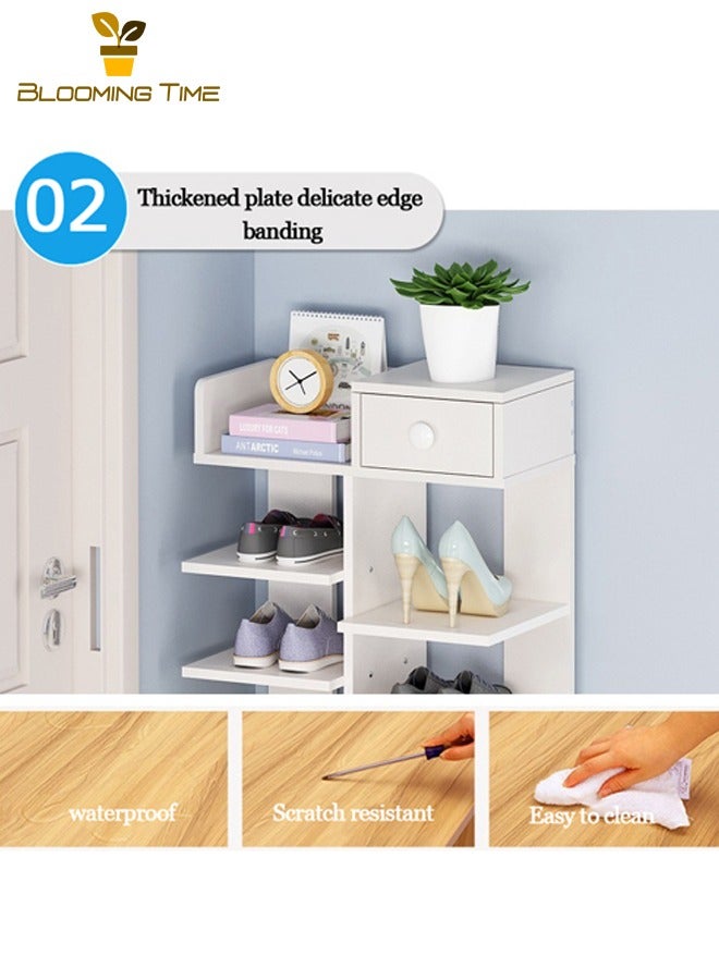Generic Multi-Layer Shoe Rack, Simple Household Economical Shoe Cabinet, Large-Capacity Rack At The Entrance Of The Dormitory, Household Imitation Solid Wood Color Storage Rack, Shoe Rack At The Door, Space-Saving - Image 5