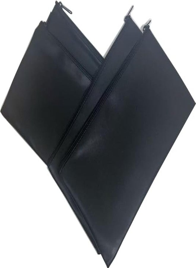 HOMESAN 4 Pieces 11x6.1 inch Money Pouch,Check Wallet, Money Bags with Zipper, Cash Bag,Bank Bag, Cosmetics - Image 1