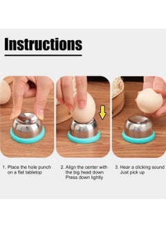 GNAFOTU Egg Opener, Egg Hole Puncher, Egg Piercer, Egg Picker, Egg Opener Tool,Boiled Eggs Piercer, Stainless Egg Piercer, Egg Shells Pinhole Beater, for Raw/Soft/Hard Boiled Eggs  - Image 5