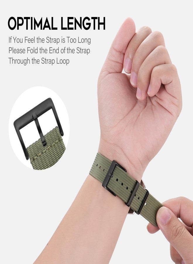 TACTICAL FROG Nylon Watch Band 18mm 19mm 20mm 22mm, Waterproof Military Watch Straps Replacement for Men Women, With Stainless Steel Buckle - Image 3