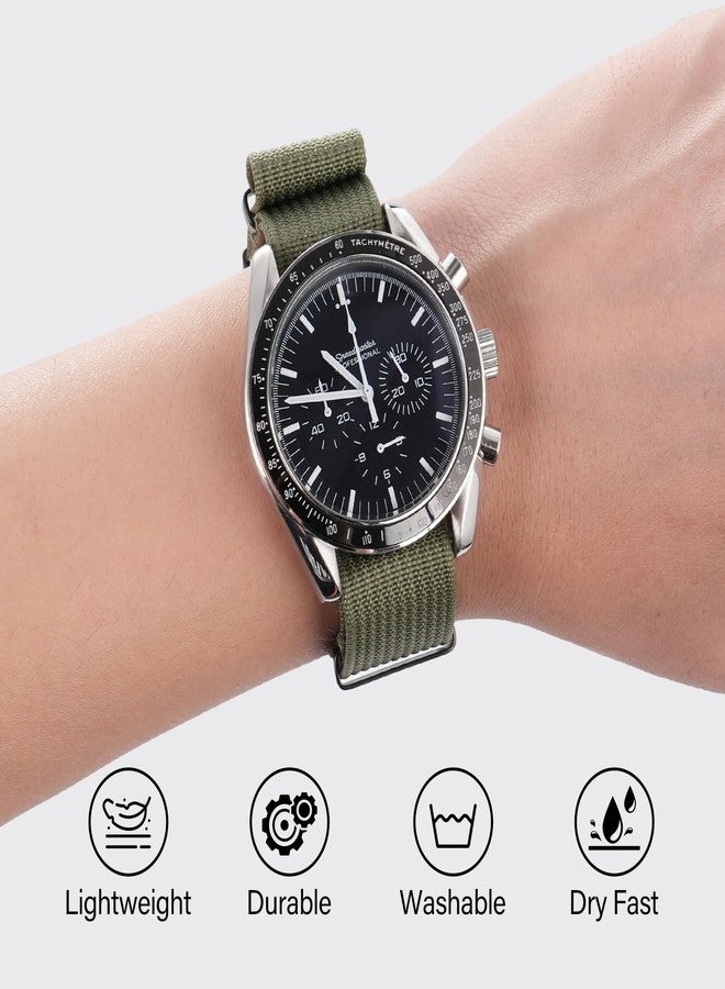 TACTICAL FROG Nylon Watch Band 18mm 19mm 20mm 22mm, Waterproof Military Watch Straps Replacement for Men Women, With Stainless Steel Buckle - Image 4