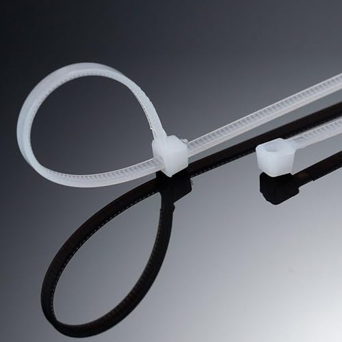 Hian White Nylon Cable Ties 500pcs Combo Pack Assorted Sizes 4” (200 pcs), 6” (200 pcs), 8” (100 pcs) Heavy Duty Zip Ties for Cable Management, Wire Bundling & Fastening Use - Image 5