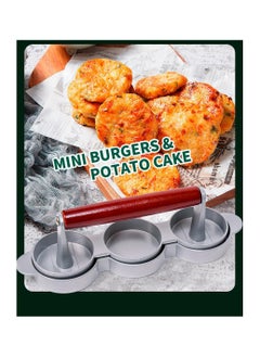 Small Meat Patty Press Maker, (Three 2.5-inch molds) Three Patty Meat Press Triple Burger Patty Press Triple Patty Burger Press Tool Homemade Burger Patty Press for Mini Burger,Barbecue,Picnic,Camping - pzsku/Z1CC0662402F60F15356FZ/45/_/1706767452/3907ffb8-5715-4f5e-8504-c0c3ca981e75