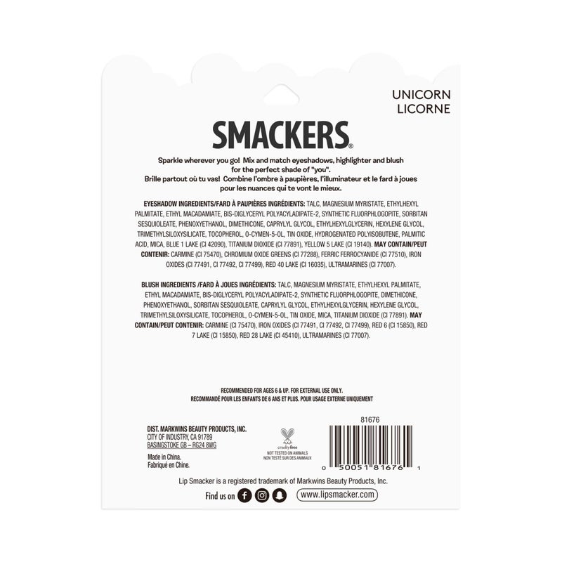 Lip Smacker Sparkle & Shine Eyeshadow Makeup Palette, Unicorn Palette | Christmas Make Up Collection | Holiday Present | Gift for Girls - Image 5