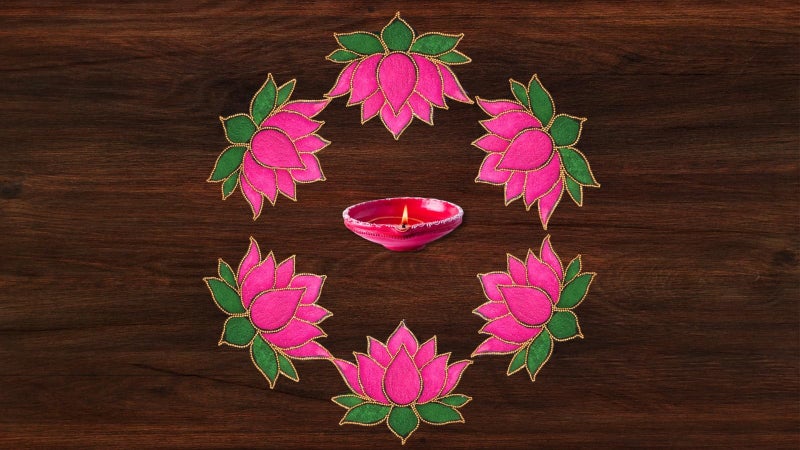 The brown box-OHP Sheet Rangoli Making kit,Rangoli Patches Making kit. - Image 2