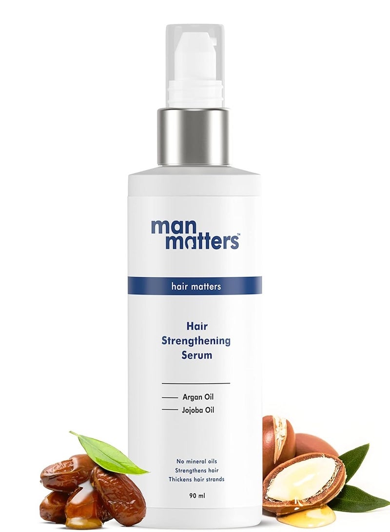Man Matters Hair Serum for Men With Jojoba and Argan oil | For Silkier, Shinier, Smoother & Frizz Free Hair | Instant Shine & Smoothness | Non Sticky Hair Serum | 90ml - Image 1
