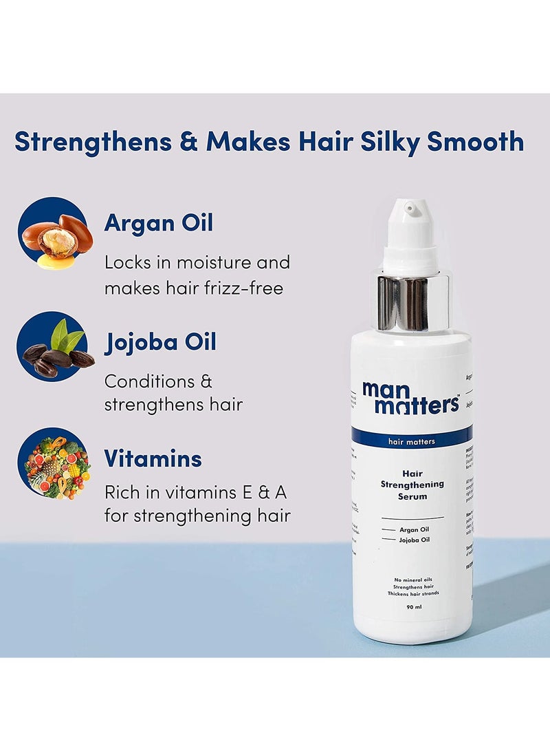 Man Matters Hair Serum for Men With Jojoba and Argan oil | For Silkier, Shinier, Smoother & Frizz Free Hair | Instant Shine & Smoothness | Non Sticky Hair Serum | 90ml - Image 3