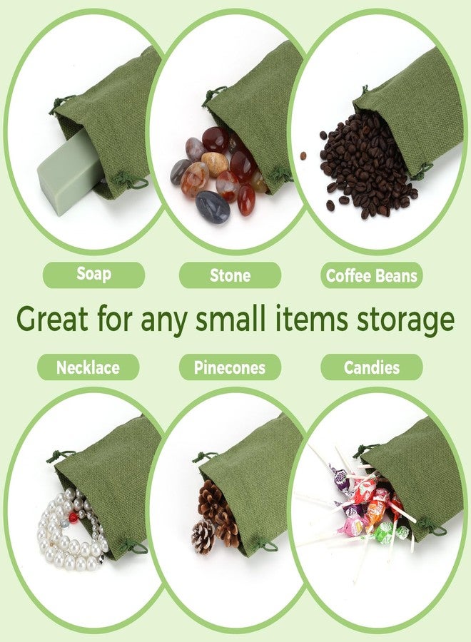 Tapleap Green Small Gift Bags with Drawstring - 30Pcs 5x7 Burlap Sacks for Wrapping Christmas Favors, DIY Craft, Body Butters, Souvenirs, For Small Business, Birthday, Wedding - Image 5