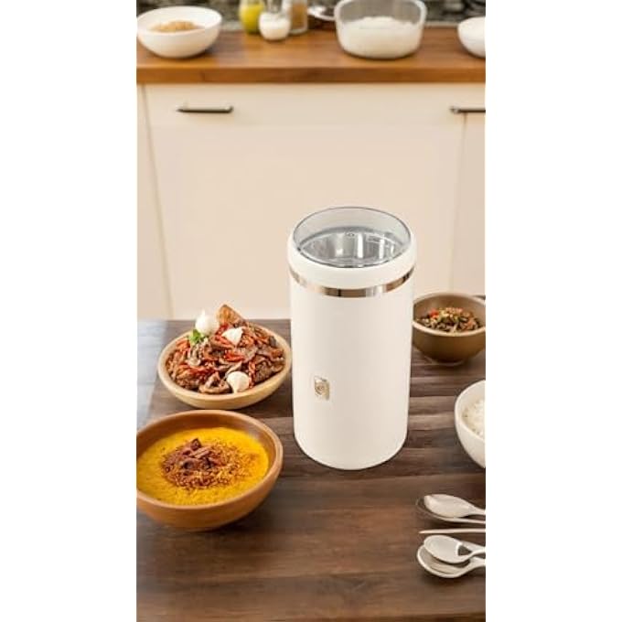 Honwor Portable Electric Coffee  Spice Burr Grinder With Stainless Steel Blades  Compact Design For Fresh Bean Grinding On The Go - Image 2
