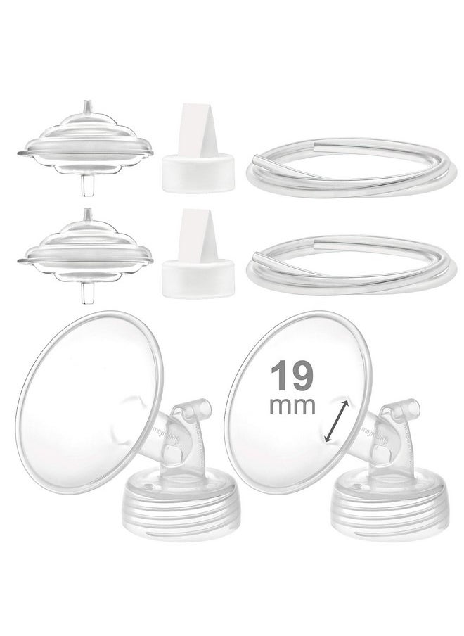 Maymom Maymom Pump Parts Compatible with Spectra S2 Spectra S1 Spectra 9 Plus Breastpump, Flange (19mm) Valve Tubing Backflow Protector, Not Original Spectra Replacement Pump Parts Spectra S2 Accessories  - Image 1