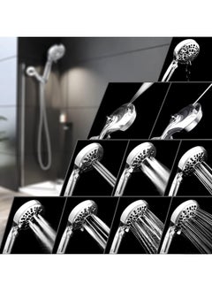 YQbest Shower Head with Filtration Hard Water for Bathroom, High Pressure 10 Spray Mode Filtered Hand Held Showerhead Nozzle with Turbocharged for Bath Spa Massage with Filter Stones Balls  - Image 2