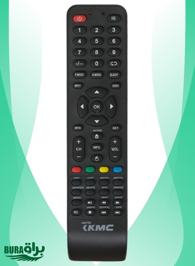 BURAQ TV Remote KMC Replacement Remote Control For KMC Smart TV LCD LED - Black