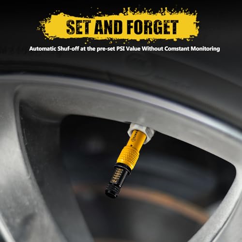 BUNKER INDUST Adjustable Auto-Stop Tire Deflator Valve Kit (10-30 PSI),4 PCS Tire Air Down Tool Offroad 4x4 Accessories with Storage Pouch, Rotate Detach, Scales Precise, for Car Trucks RVs UTVs - Image 4