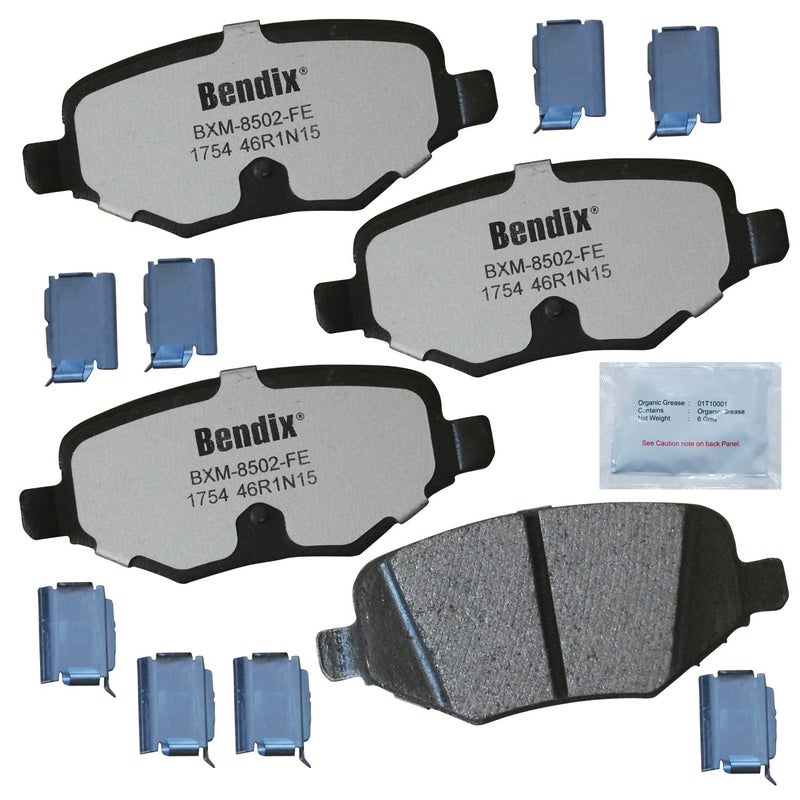 Bendix Fleet Metlok PBD1754 Semi-Metallic Rear Brake Pads for Select Models Ford Edge, Explorer, Flex, Police Interceptor Utility, Taurus, Lincoln MKS, MKT, MKX - Image 3