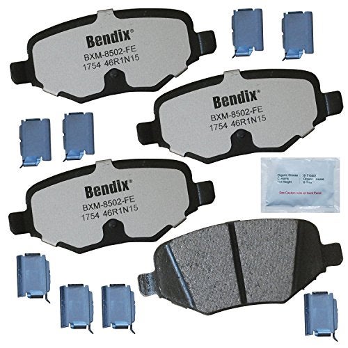 Bendix Fleet Metlok PBD1754 Semi-Metallic Rear Brake Pads for Select Models Ford Edge, Explorer, Flex, Police Interceptor Utility, Taurus, Lincoln MKS, MKT, MKX - Image 1