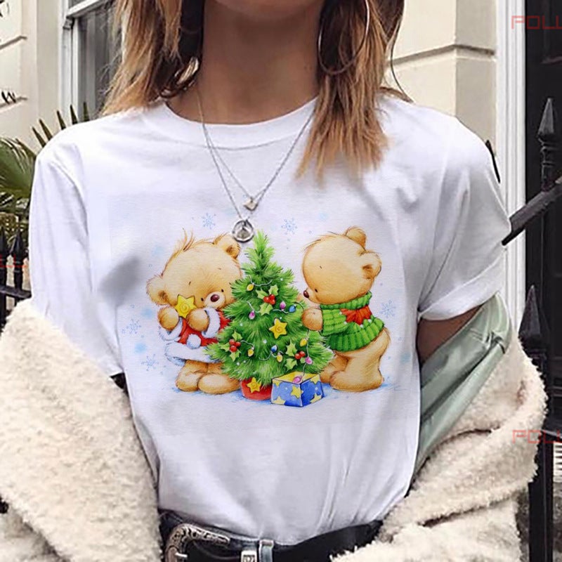 [Same day] cross-border supply of T-shirt printed T-shirt women's short-sleeved women's clothing - Image 1