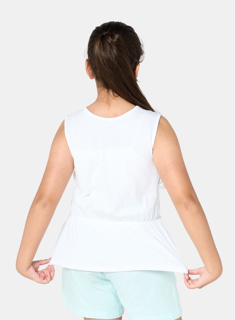 Panco STRAWBERRY Bow Detailed Tank Top - Image 2