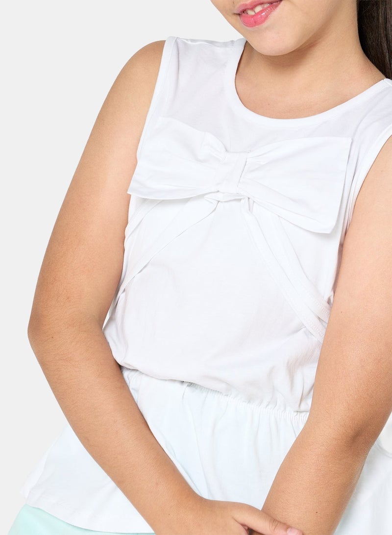 Panco STRAWBERRY Bow Detailed Tank Top - Image 3