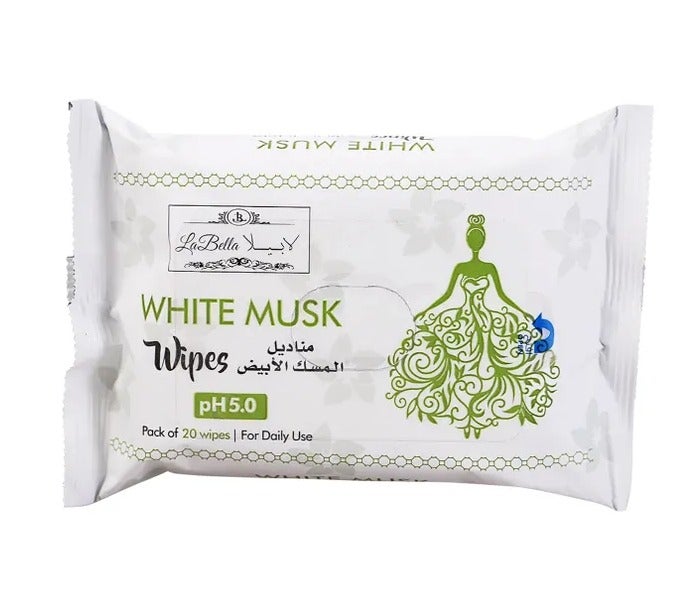 La Bella Feminine wipes White Musk 20 pack