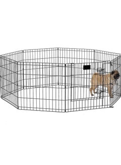 Midwest Exercise Pen with Full Max Lock Door Black 24Inch  - Image 1