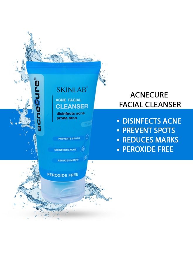 SKINLAB COMBO PACK Acne Facial Cleanser and Acne Treatment Gel | Advanced Formula | Peroxide Free | Remove Spots | Prevent Scars | Reduce Blemish - Image 2