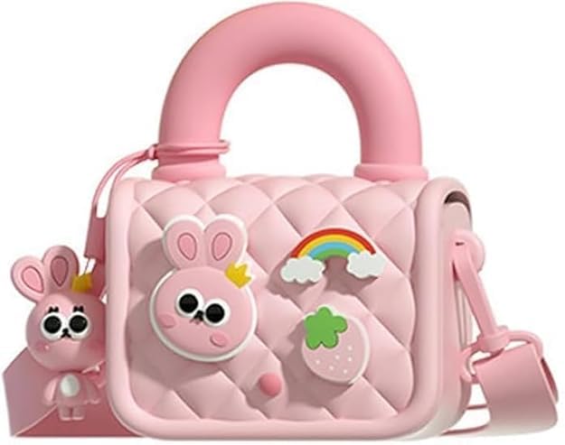 Farraige® Cartoon Silicone Crossbody Handbag & Purse – Cute Sling Bag for Girls, Stylish Gift for Children, Trendy Handbag for Women & Girls - PINK - Image 1