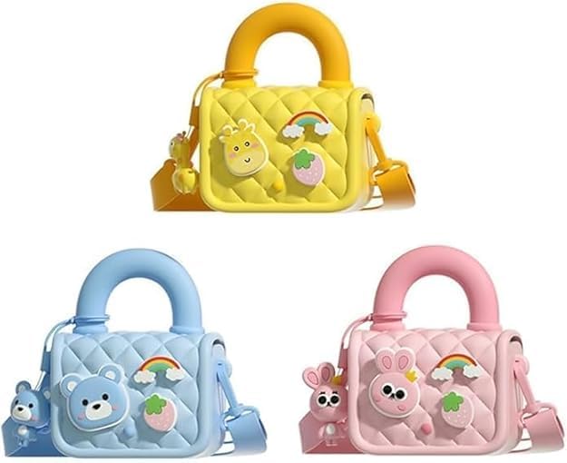 Farraige® Cartoon Silicone Crossbody Handbag & Purse – Cute Sling Bag for Girls, Stylish Gift for Children, Trendy Handbag for Women & Girls - PINK - Image 5