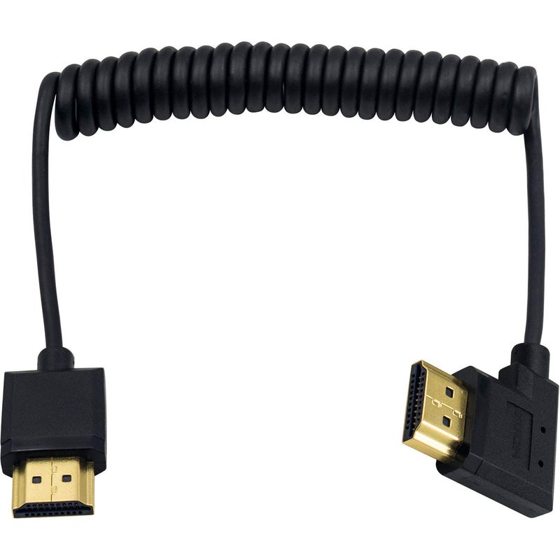 دوتك كابل HDMI ملفوف 4K من بطول 1-4 أقدام، كابل تمديد HDMI بزاوية قائمة من ذكر إلى ذكر لشاشات 3D و4K فائقة الوضوح - Image 1