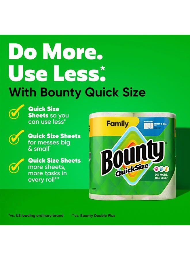 Bounty Quick-Size Paper Towels, White, Family Rolls, 16 Count (Equal to 40 Regular Rolls) - Image 2