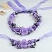 MioCloth Flower Crown Headband Garland Wrist Band Wedding Hair Wreath Women Girl Purple - Image 3