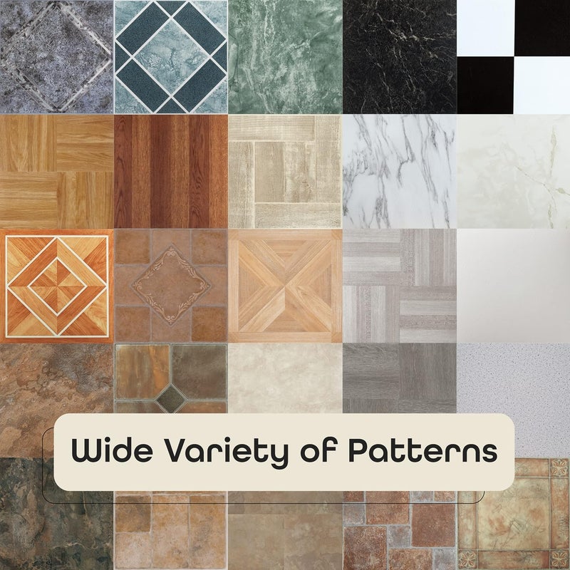 Home Furnishings Nexus Self Adhesive 12-Inch Vinyl Floor Tiles, 20 Tiles - 12" x 12", Saddlewood Pattern - Peel & Stick, DIY Flooring for Kitchen, Dining Room, Bedrooms & Bathrooms by Decor - Image 5